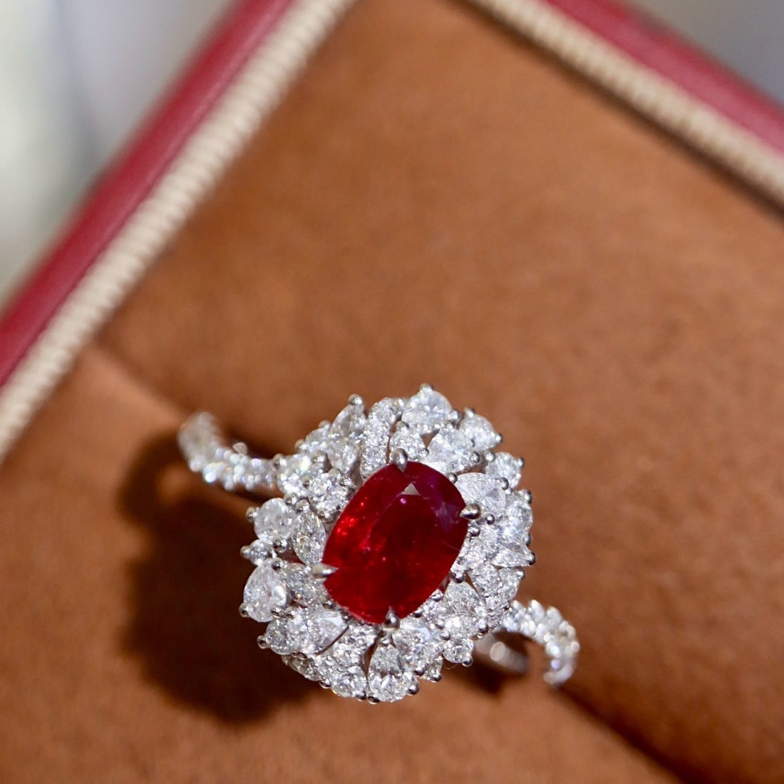 14k Gold 1.53 Ctw Natural Ruby & Diamond Ring (1 of 9)