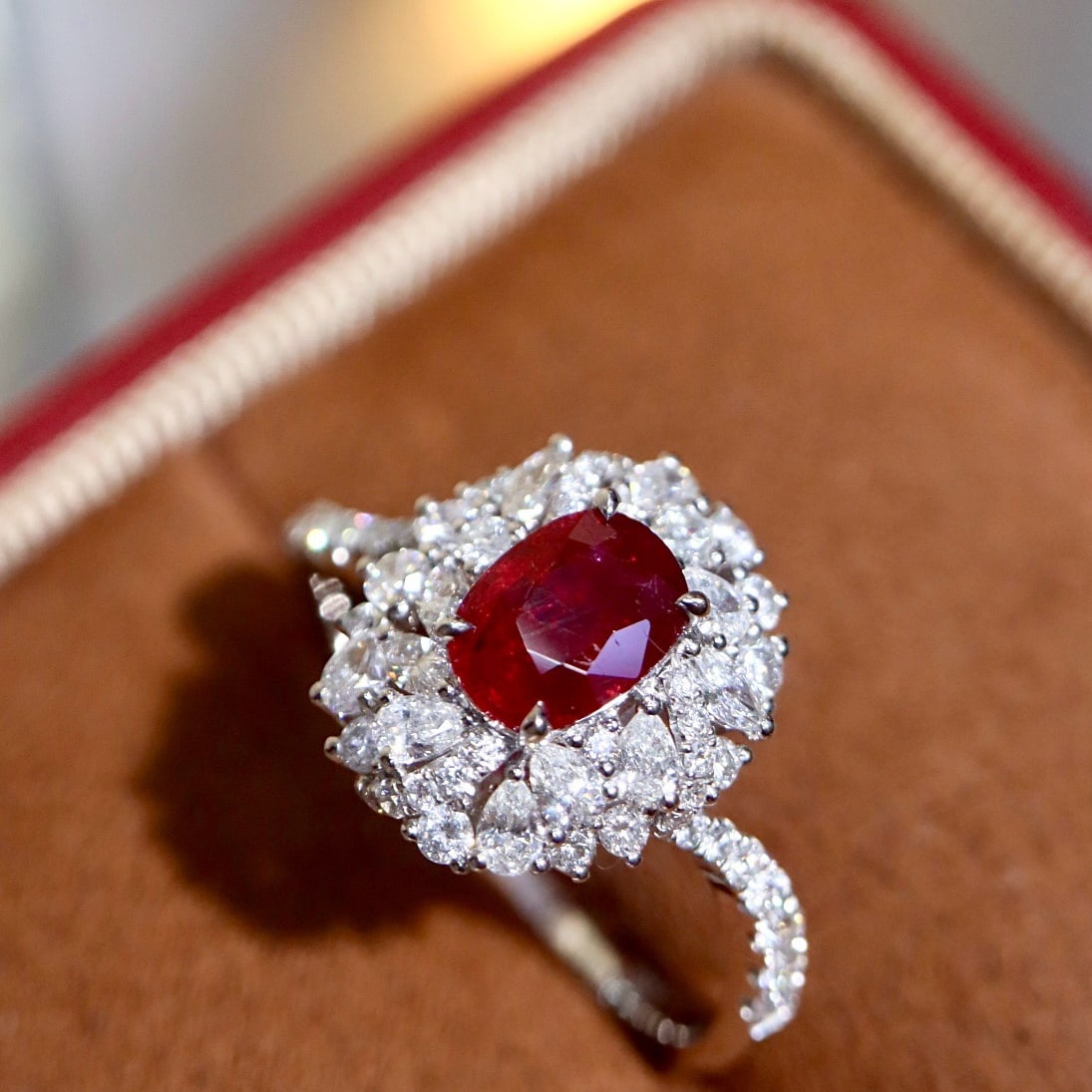 14k Gold 1.53 Ctw Natural Ruby & Diamond Ring - 2