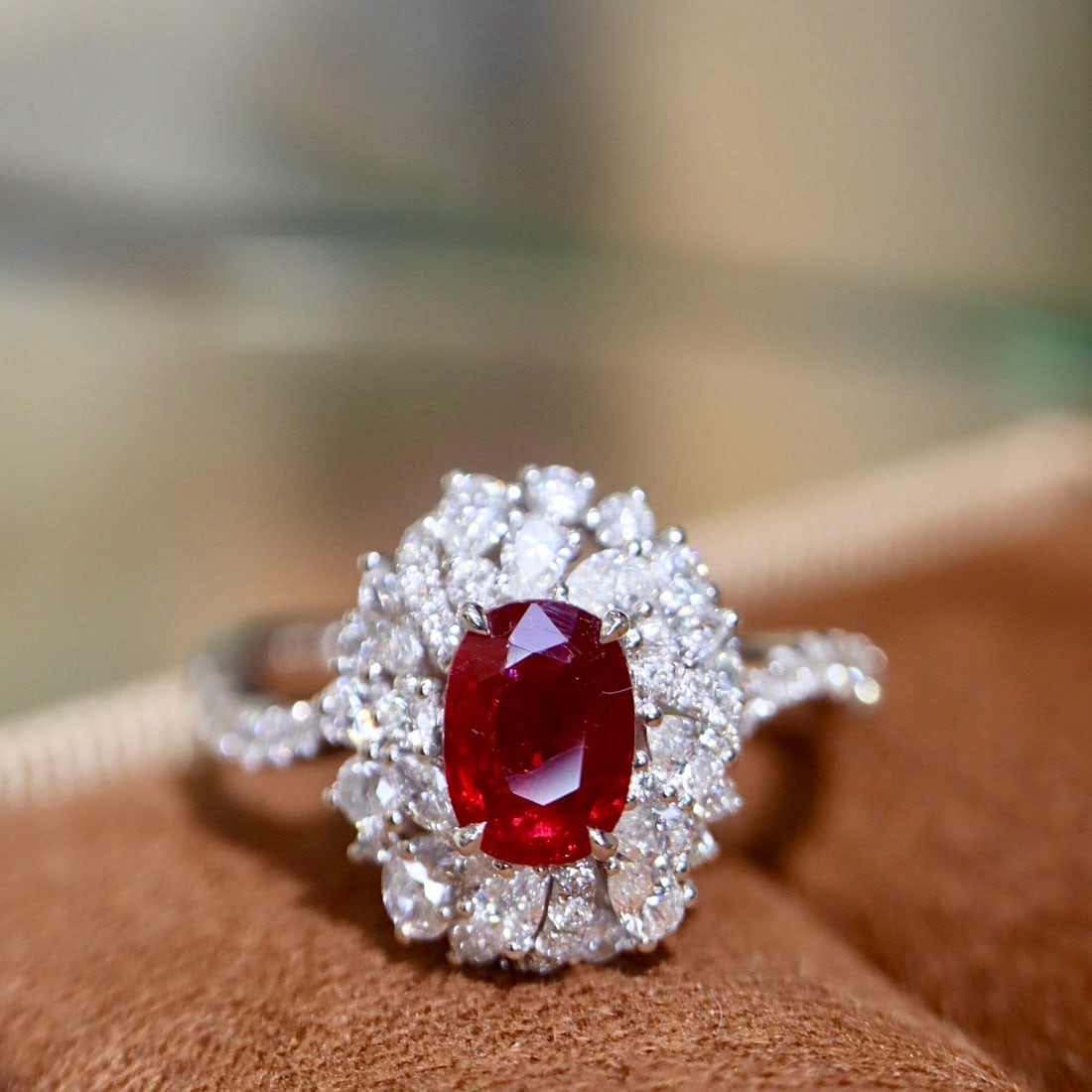 14k Gold 1.53 Ctw Natural Ruby & Diamond Ring - 5