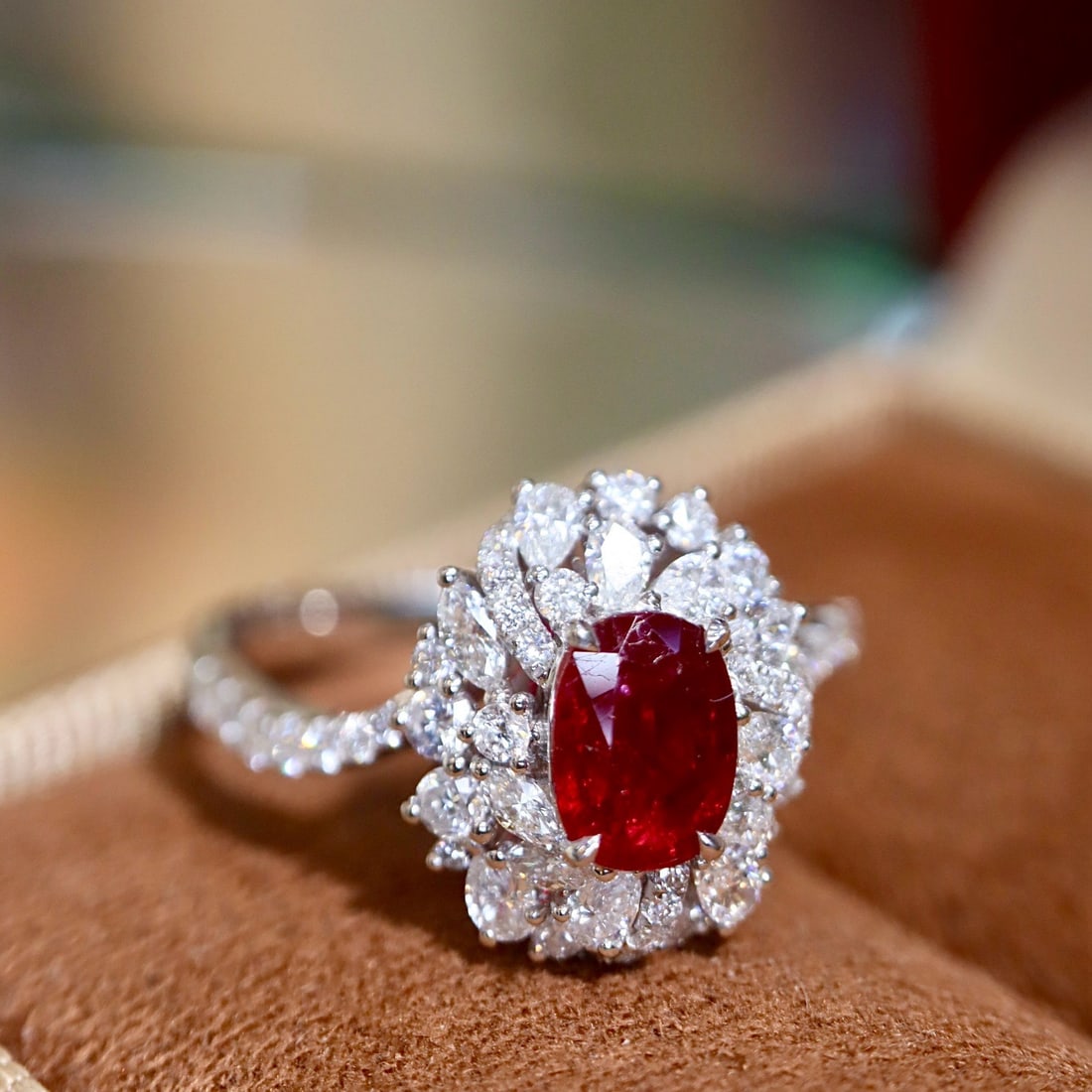 14k Gold 1.53 Ctw Natural Ruby & Diamond Ring - 6