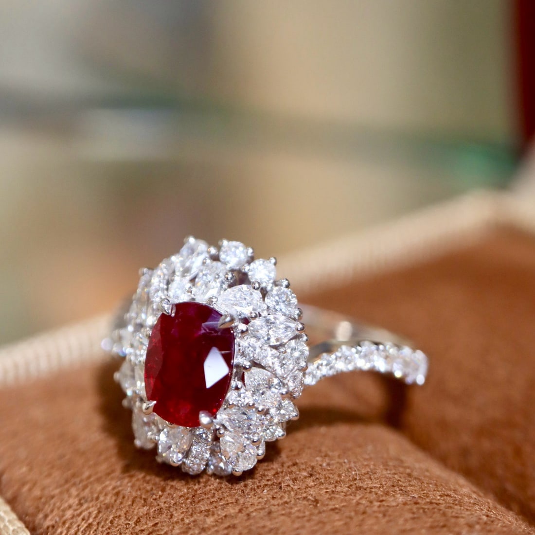 14k Gold 1.53 Ctw Natural Ruby & Diamond Ring - 7