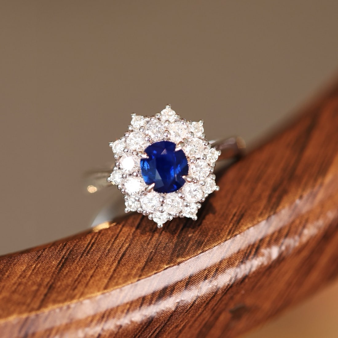 14k Gold 1.98 Ctw Natural Sapphire & Diamond Ring - 2