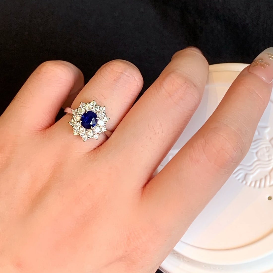 14k Gold 1.98 Ctw Natural Sapphire & Diamond Ring - 5