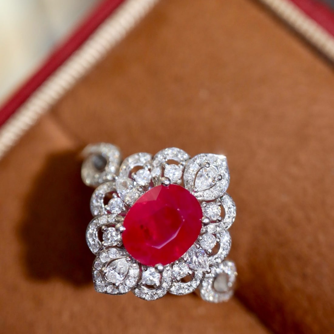 14k Gold 1.97 Ctw Natural Ruby & Diamond Ring: Ref:231166345 // gold content:14k gold // ring size:7. 25us // // main gemstone:ruby // shape:oval // carat weight:1. 51ct // color:red // treatment:natural // // adjacent gemstone 2 : diamond //