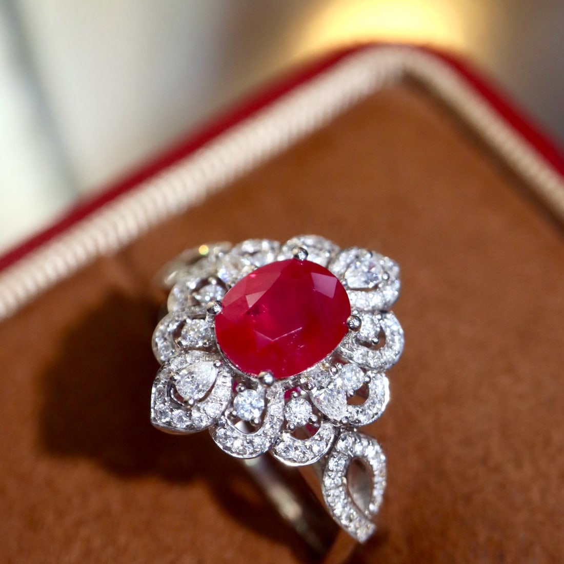 14k Gold 1.97 Ctw Natural Ruby & Diamond Ring - 2