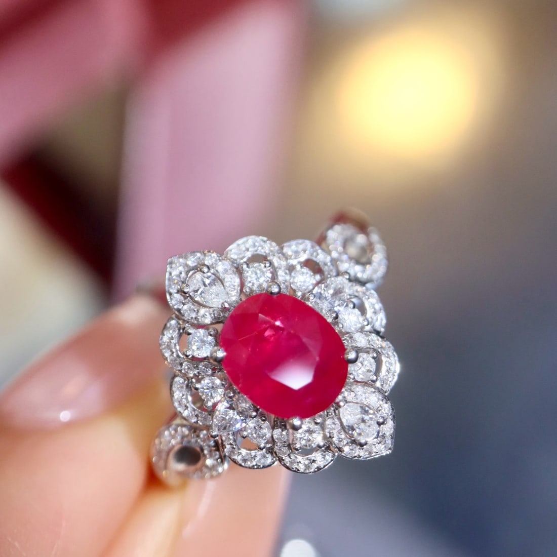 14k Gold 1.97 Ctw Natural Ruby & Diamond Ring - 3