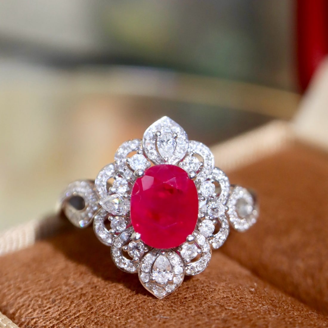 14k Gold 1.97 Ctw Natural Ruby & Diamond Ring - 5