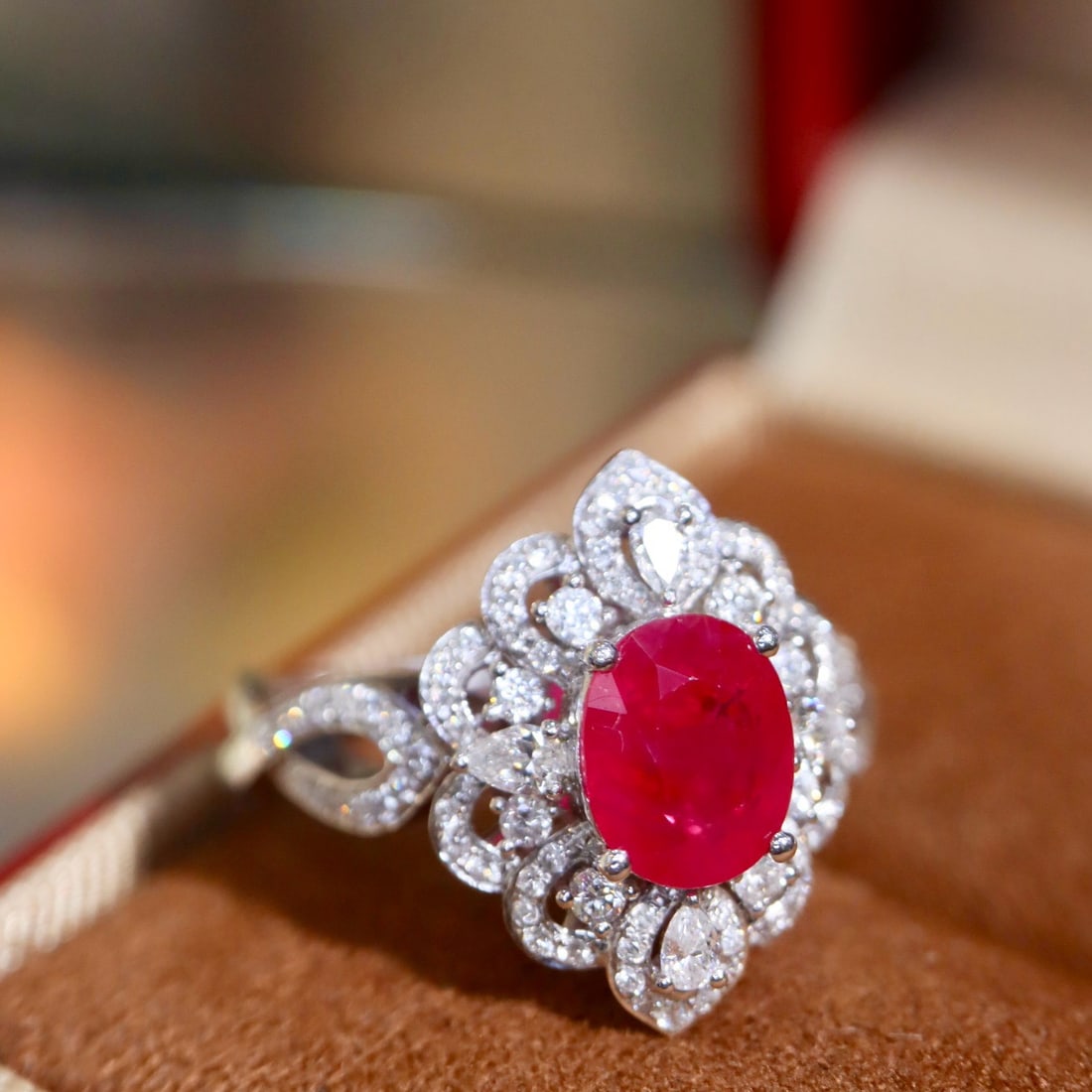 14k Gold 1.97 Ctw Natural Ruby & Diamond Ring - 6