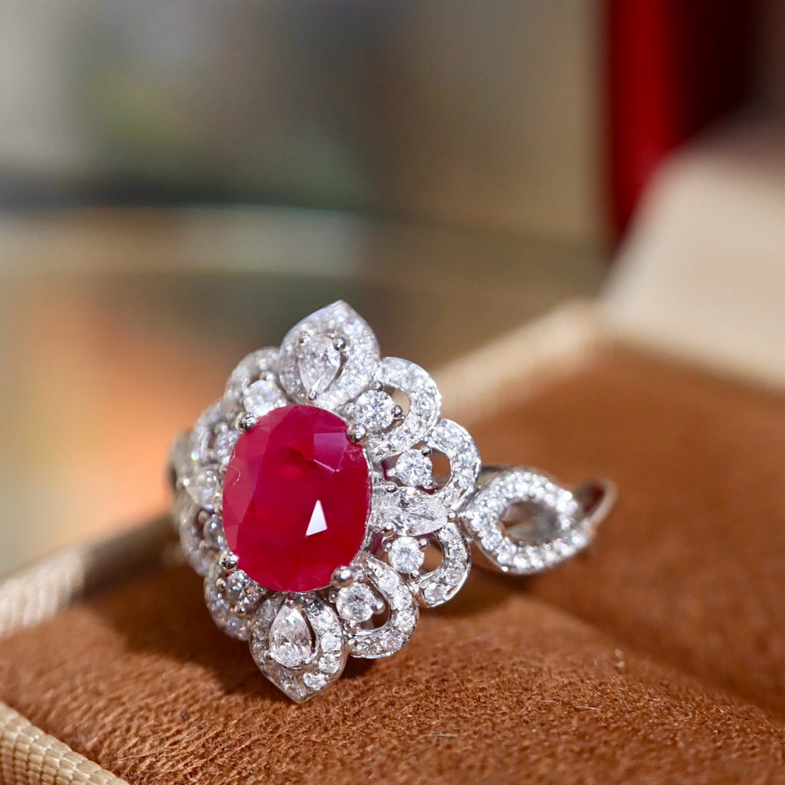 14k Gold 1.97 Ctw Natural Ruby & Diamond Ring - 7