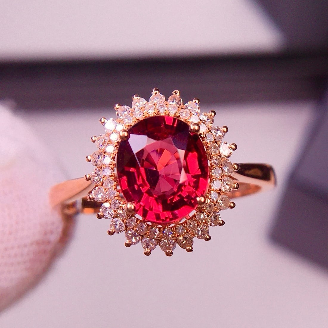 14k Gold 1.6 Ct Natural Tourmaline & Diamond Ring - 6