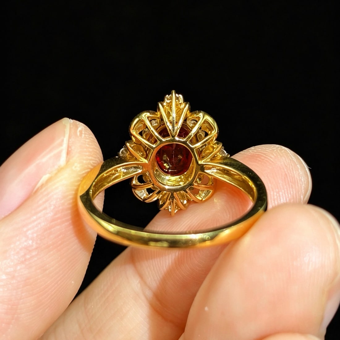 14k Gold 1.14 Ctw Natural Ruby & Diamond Ring - 5