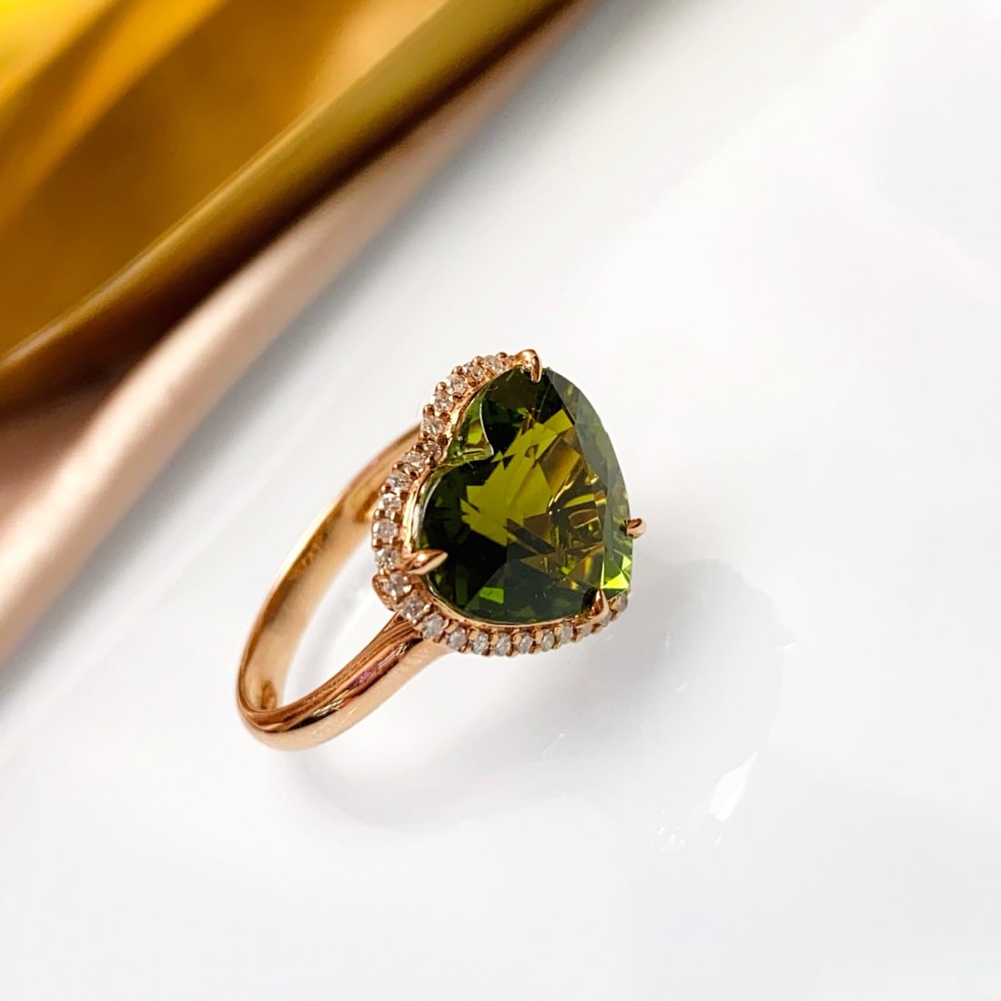14k Gold 5.55 Ct Natural Tourmaline & Diamond Ring - 3