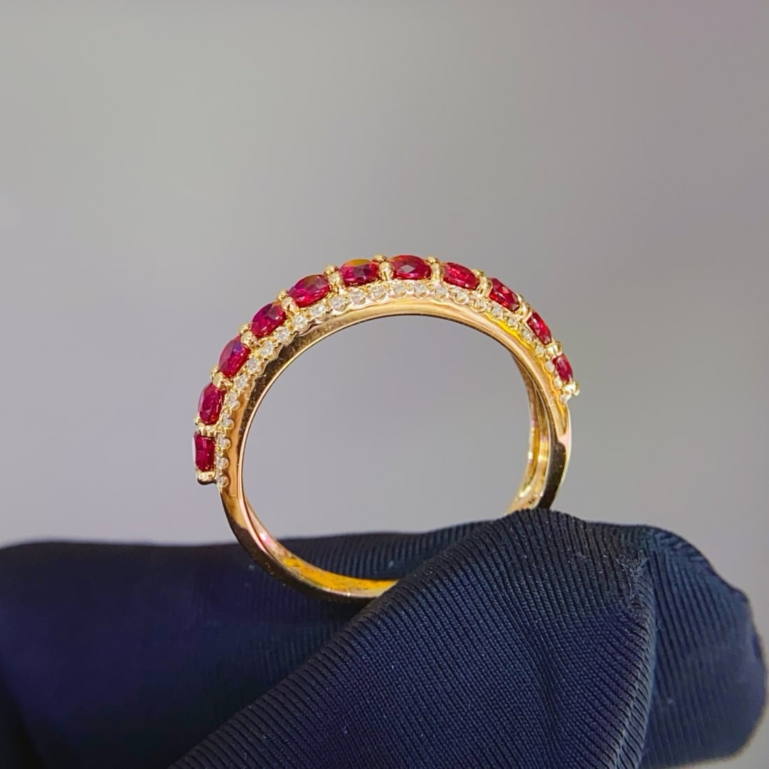 14k Gold 1.2 Ct Natural Ruby & Diamond Ring - 5