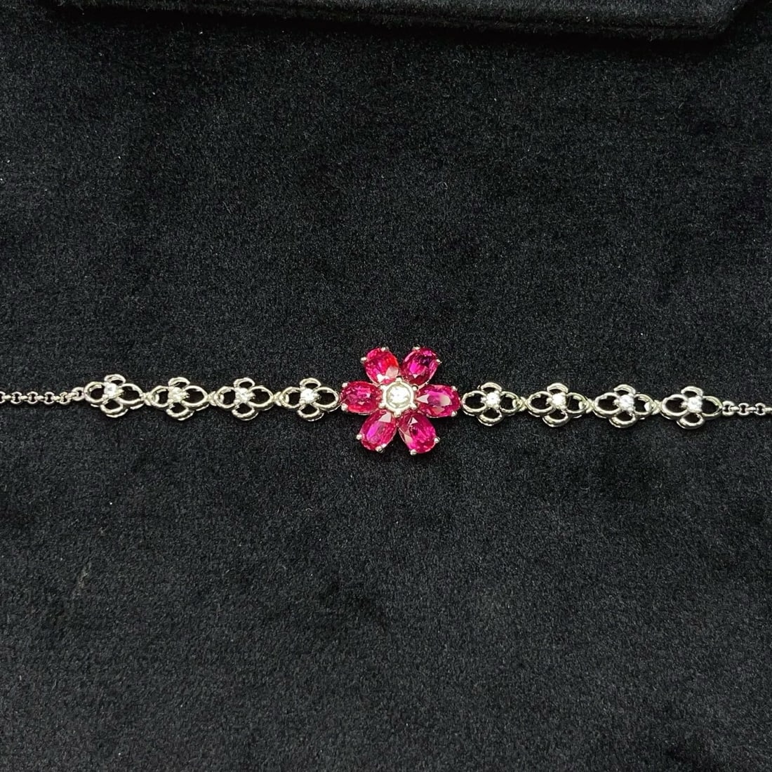 14k Gold 2.30 Ct Natural Ruby & Sapphire Bracelet - 3