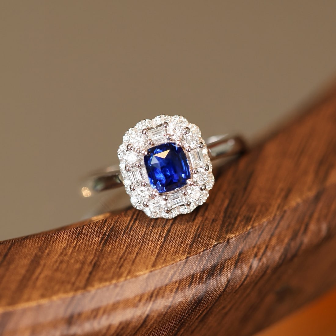 14k Gold 1.51 Ctw Natural Sapphire & Diamond Ring - 2
