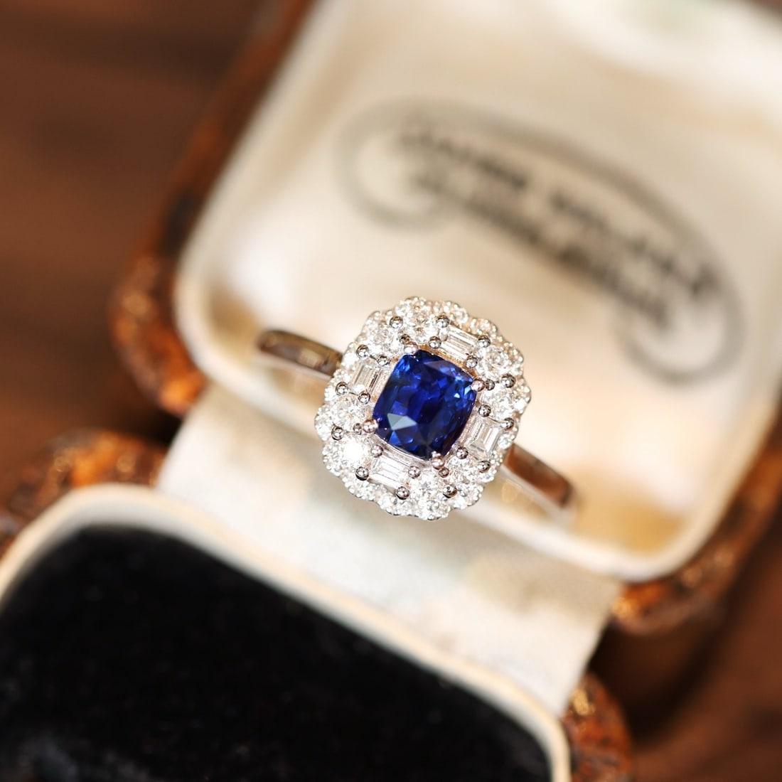 14k Gold 1.51 Ctw Natural Sapphire & Diamond Ring - 3