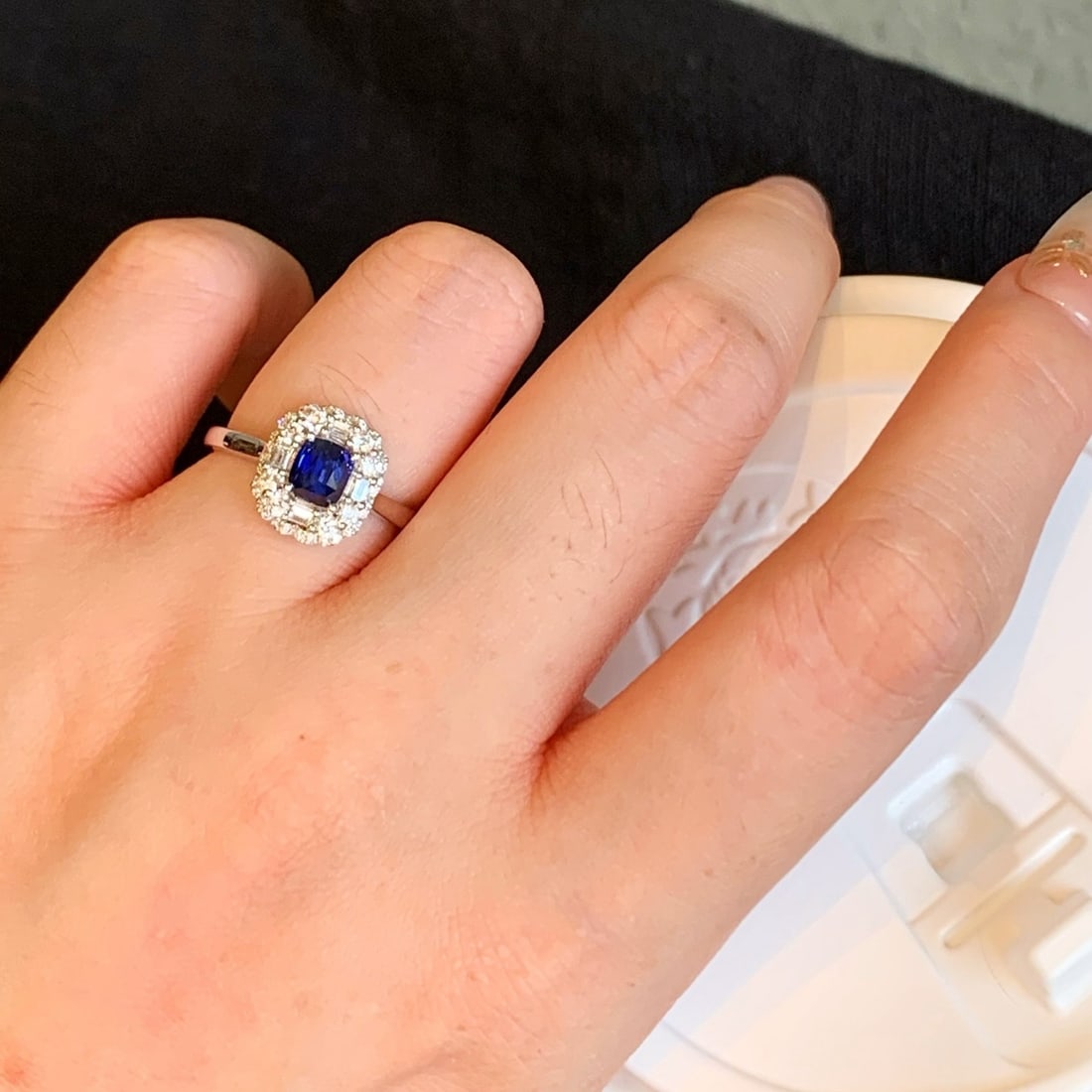 14k Gold 1.51 Ctw Natural Sapphire & Diamond Ring - 5