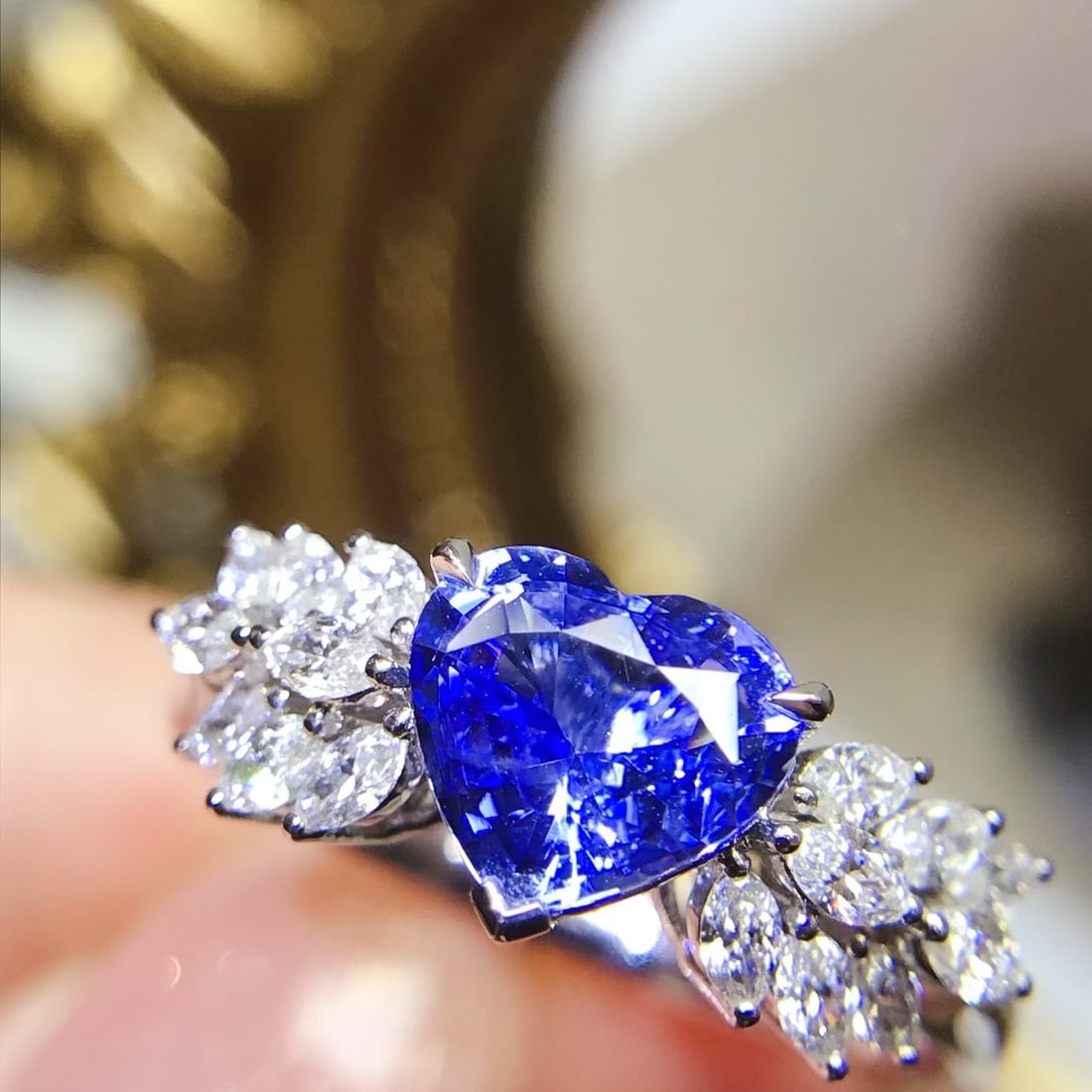 14k Gold 2.01 Ctw Natural Sapphire & Diamond Ring - 2