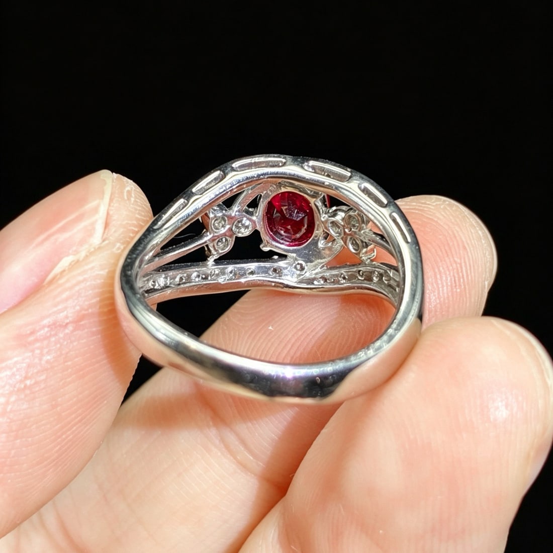 14k Gold 1.34 Ctw Natural Ruby & Diamond Ring - 5