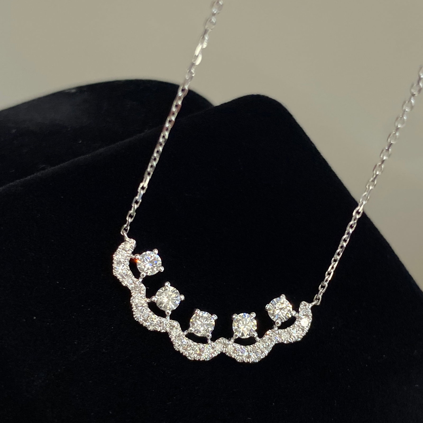 14k Gold 0.5 Ct Natural H Diamond Necklace - 2