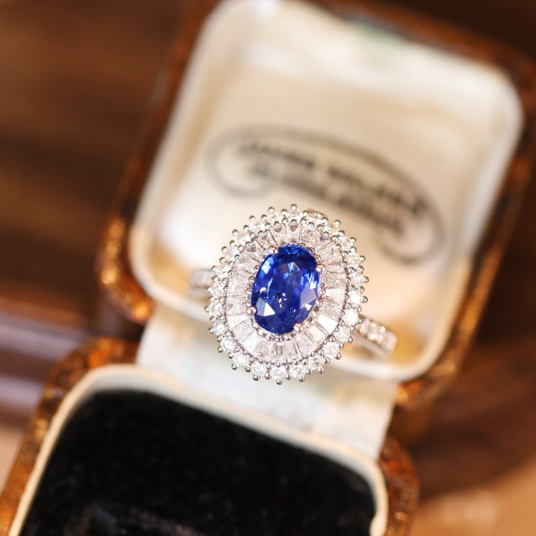 14k Gold 2.85 Ctw Natural Sapphire & Diamond Ring/pendant( Without Chain ) - 2