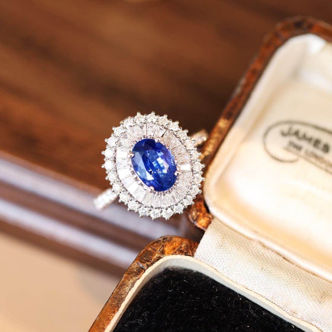14k Gold 2.85 Ctw Natural Sapphire & Diamond Ring/pendant( Without Chain ) - 3