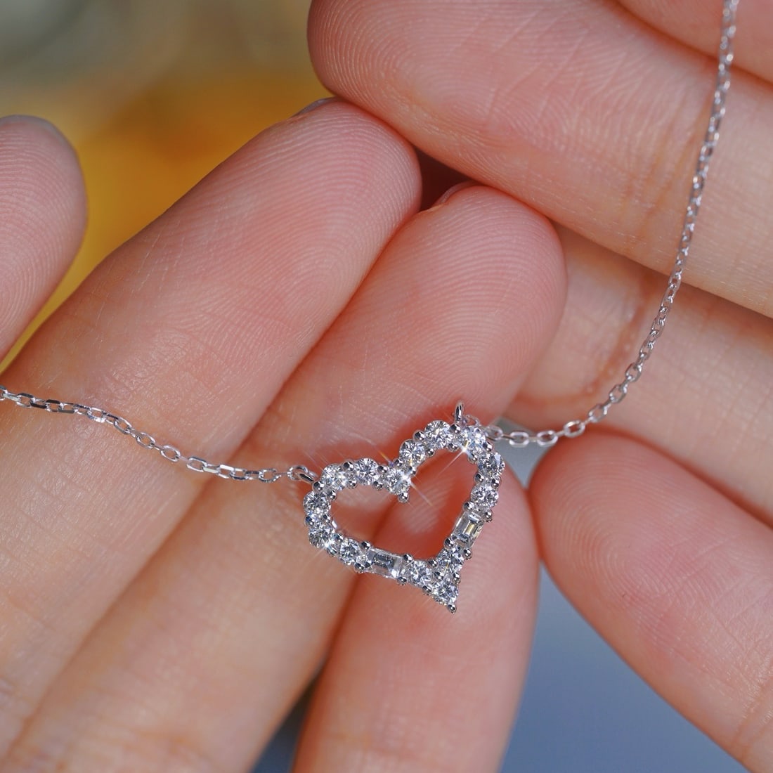 14k Gold 0.30 Ctw Natural H Diamond Necklace - 2