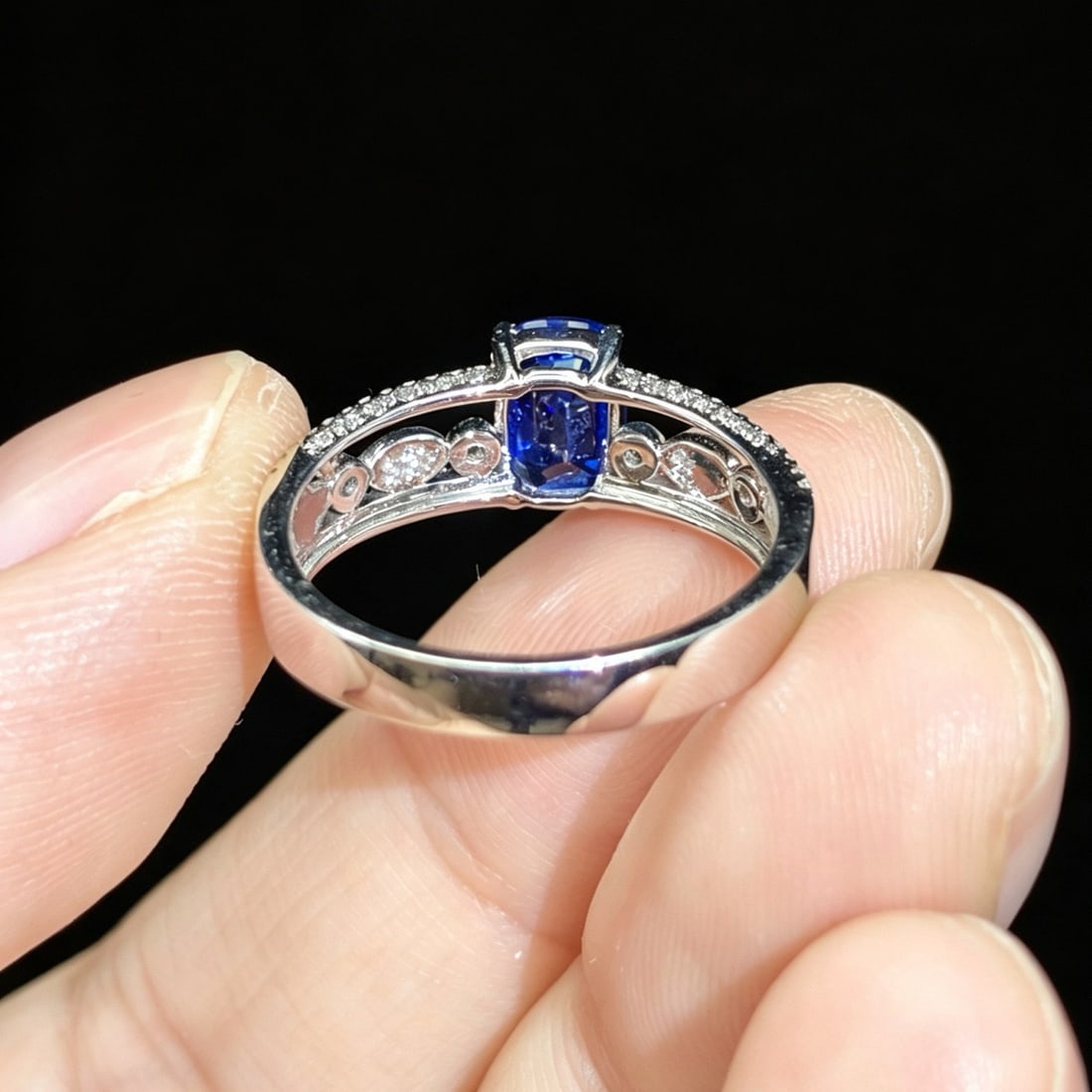 14k Gold 1.52 Ctw Natural Sapphire & Diamond Ring - 5