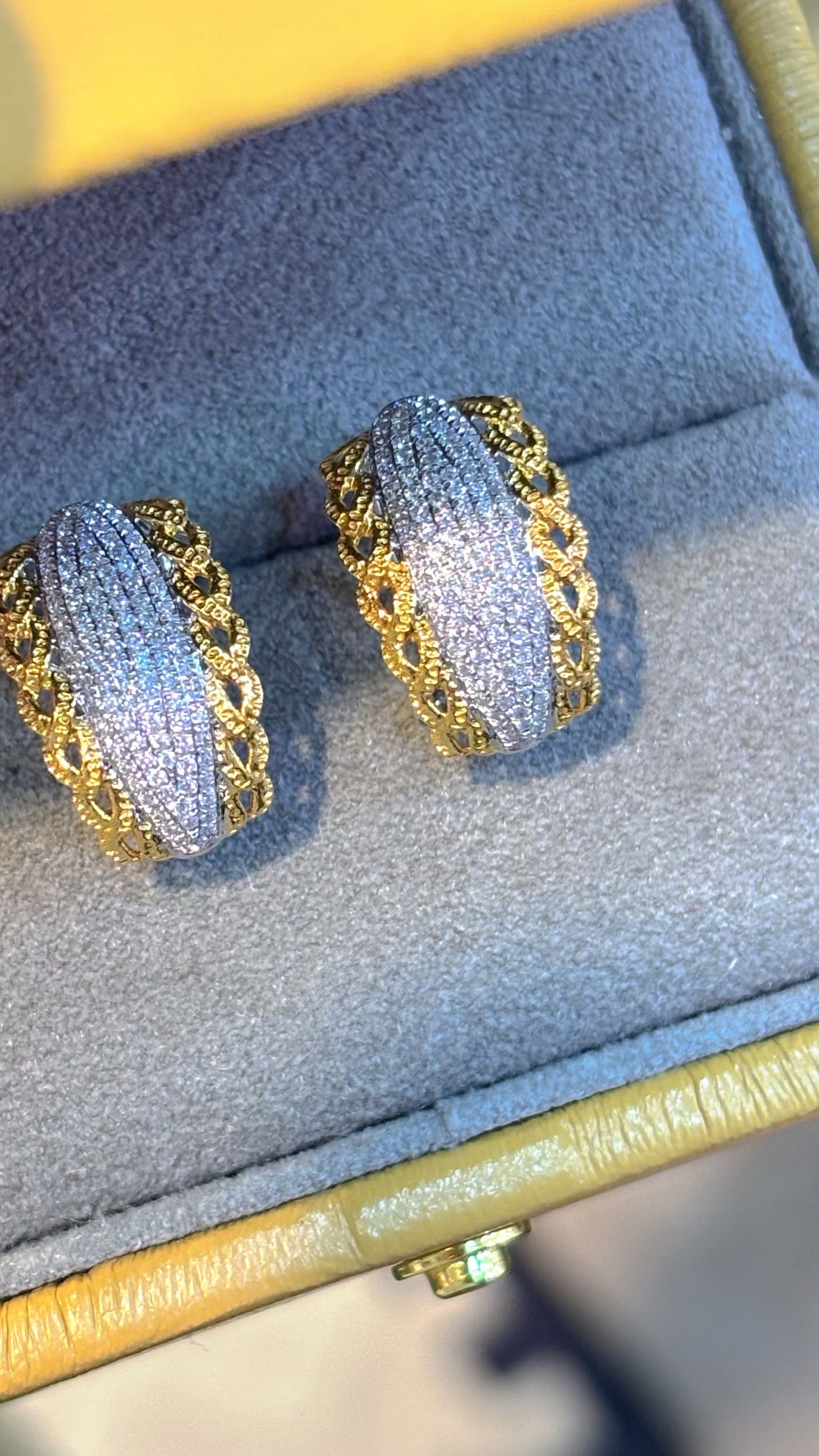 14k Gold 0.65 Ct Natural H Diamond Earrings - 3