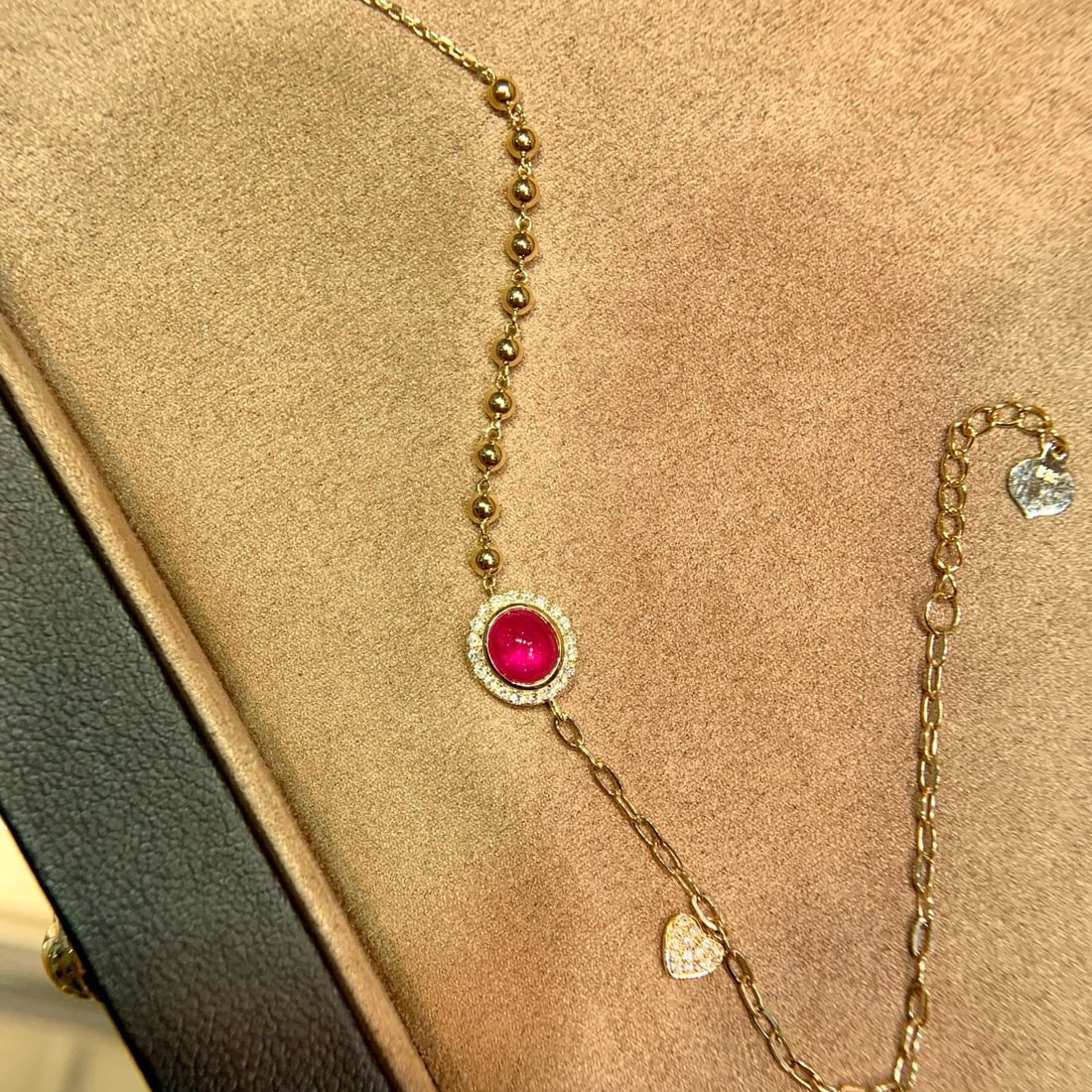 14k Gold 0.91 Ctw Natural Ruby & Diamond Bracelet - 2