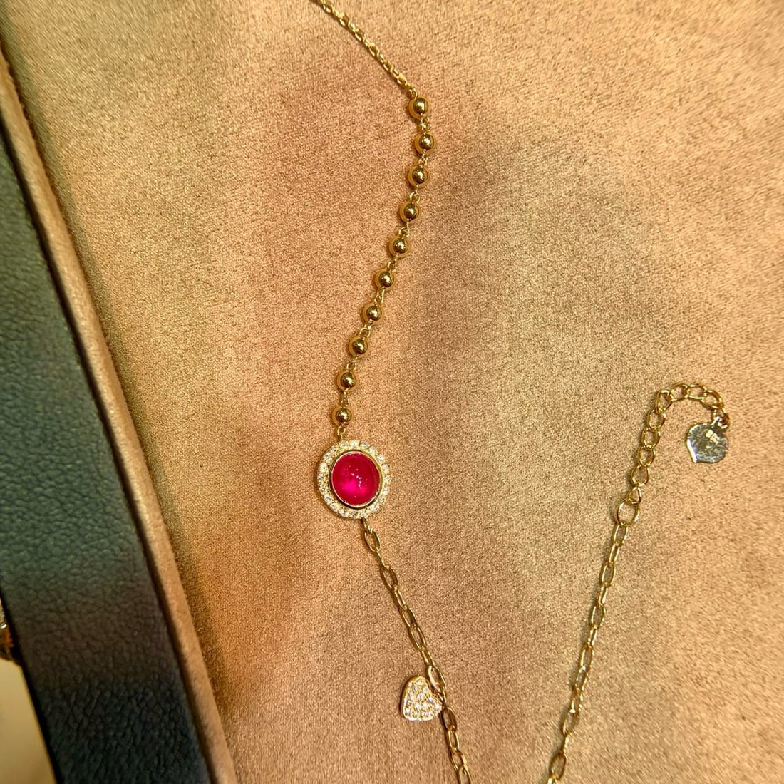 14k Gold 0.91 Ctw Natural Ruby & Diamond Bracelet - 4