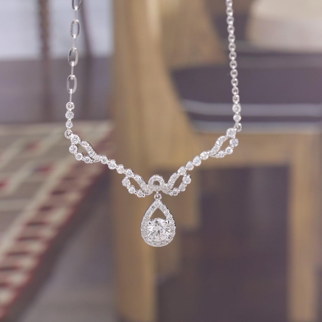 14k Gold 0.6 Ct Natural H Diamond Necklace: Ref:231166447 // gold content:14k gold // main gemstone:diamond // shape:round // carat weight:0. 6ct // clarity grade:vs-si // color:h // treatment:natural // cut grade:g // Condition: New Low