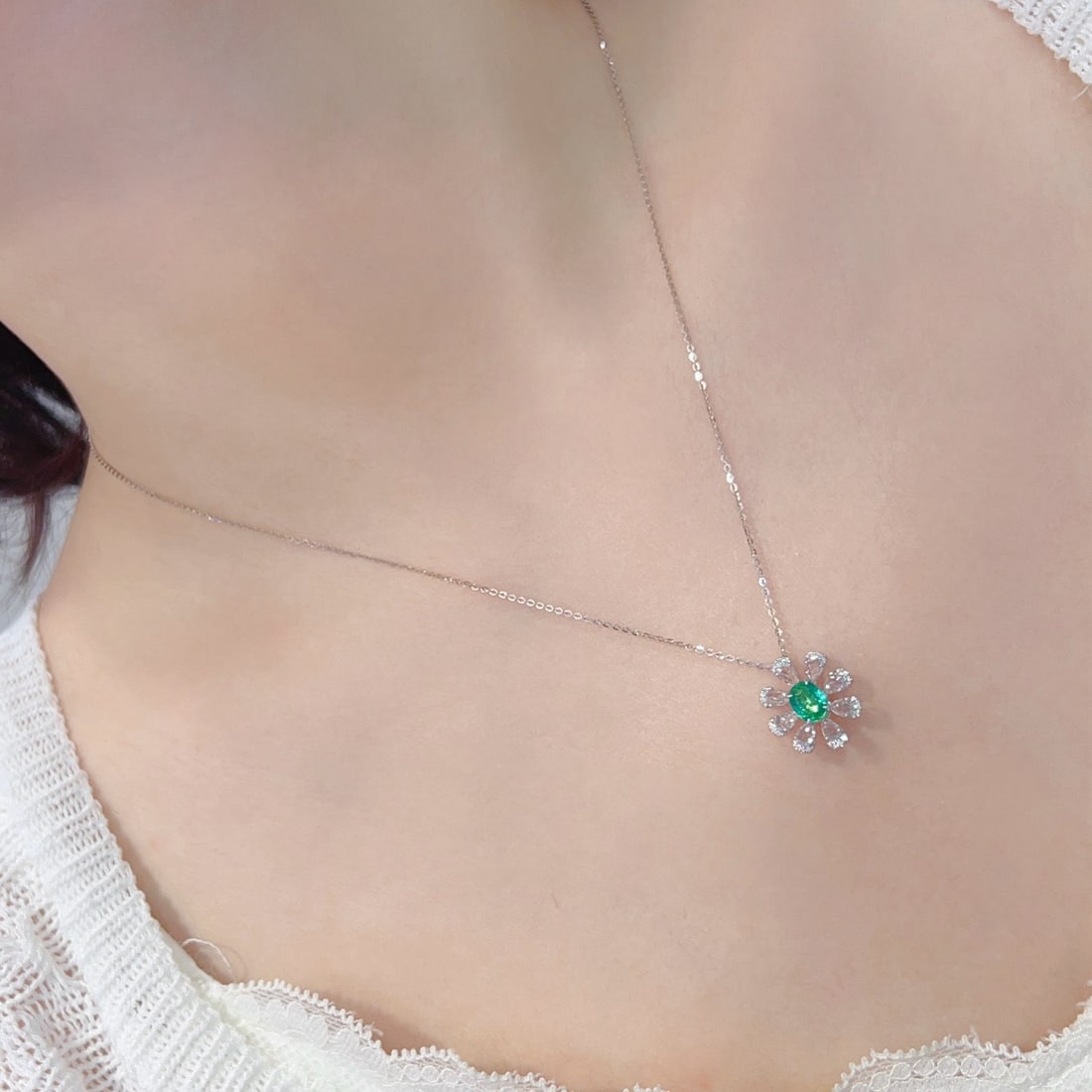 14k Gold 0.8 Ct Natural Paraiba Tourmaline & Diamond & Sapphire Pendant( Without Chain ) - 6
