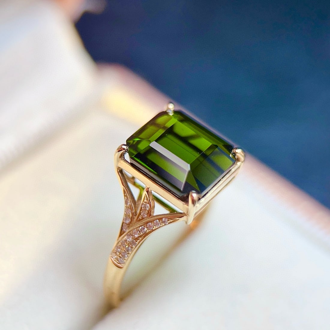 14k Gold 5.67 Ctw Natural Tourmaline & Diamond Ring - 5
