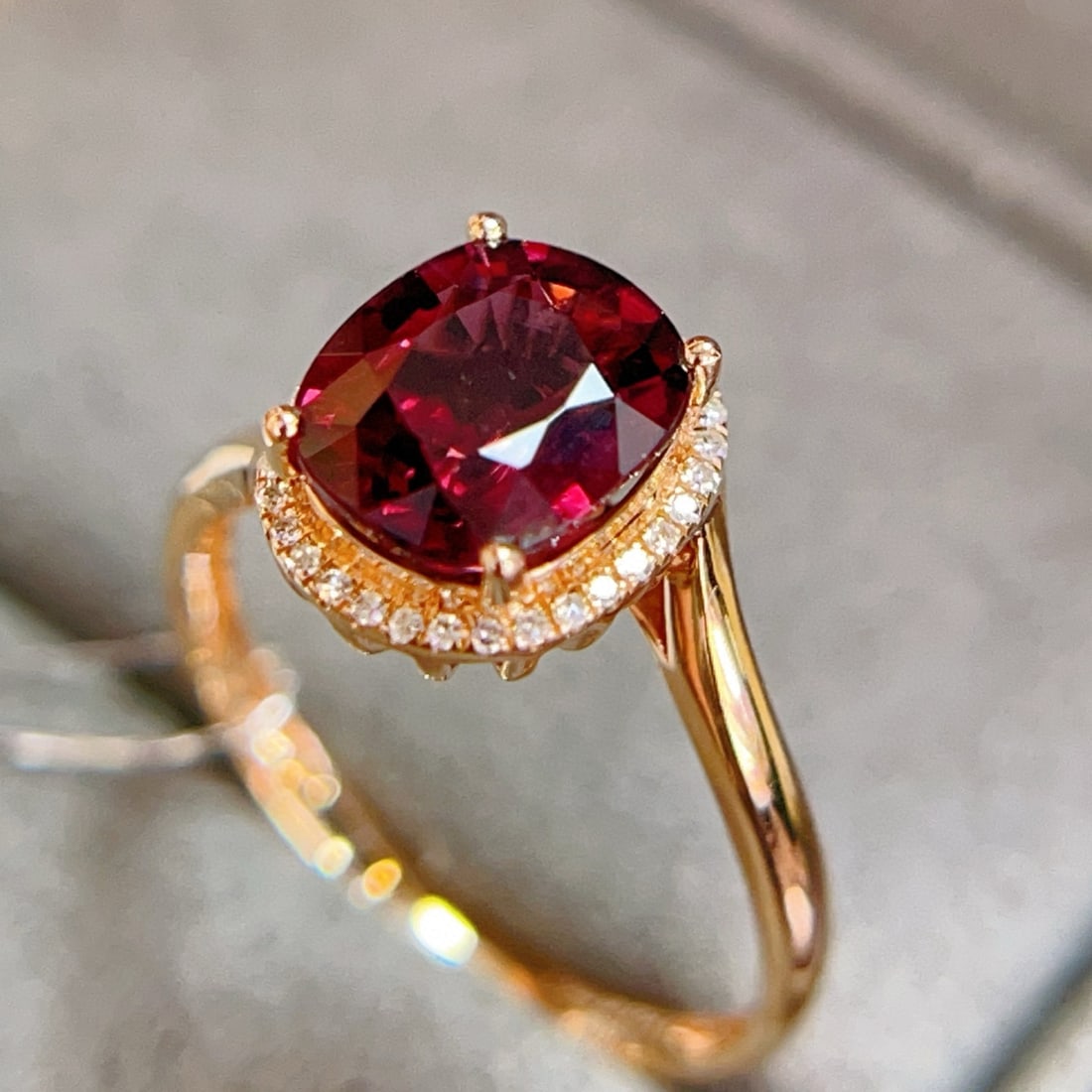 14k Gold 1.84 Ctw Natural Tourmaline & Diamond Ring - 5