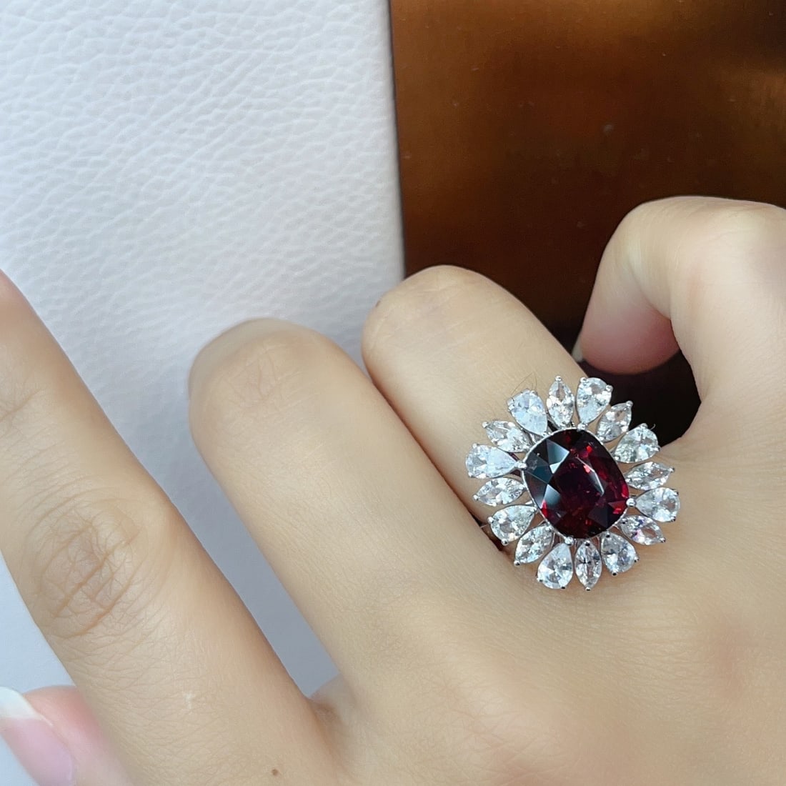 14k Gold 3.20 Ct Natural Tourmaline & Diamond & Sapphire Ring/pendant( Without Chain ) - 6