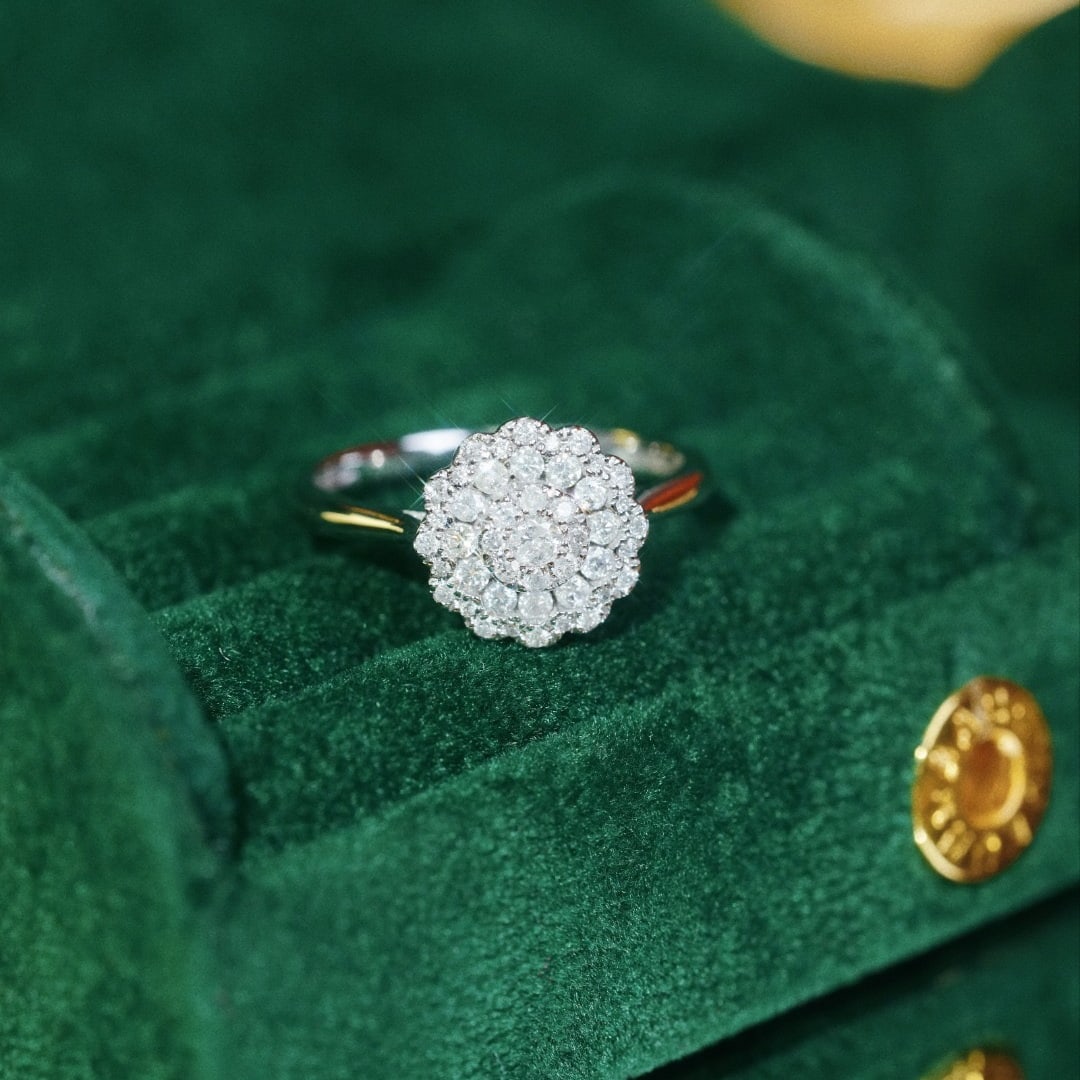 14k Gold 0.50 Ct Natural H Diamond Ring - 3