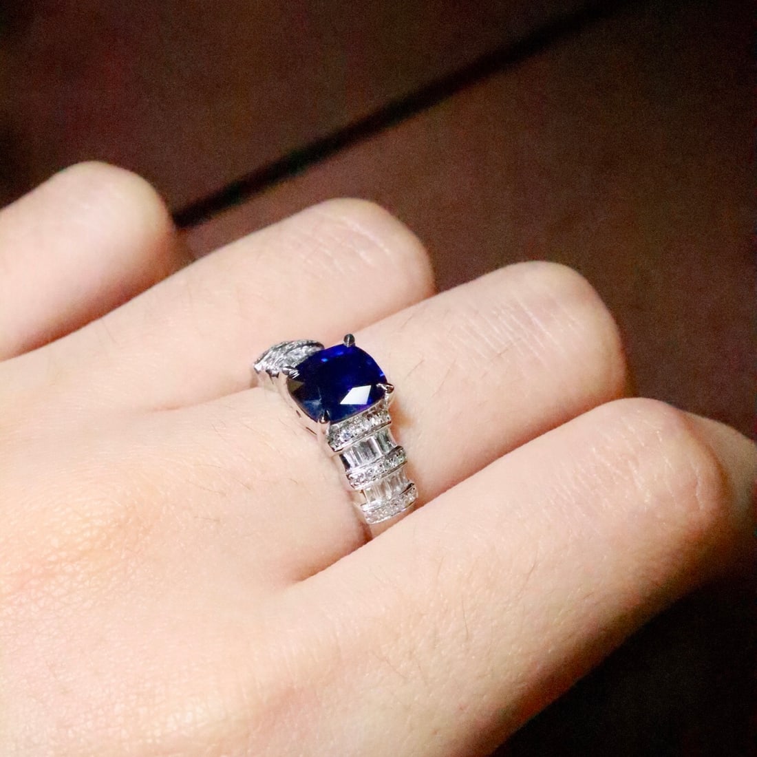 14k Gold 1.82 Ctw Natural Sapphire & Diamond Ring - 5