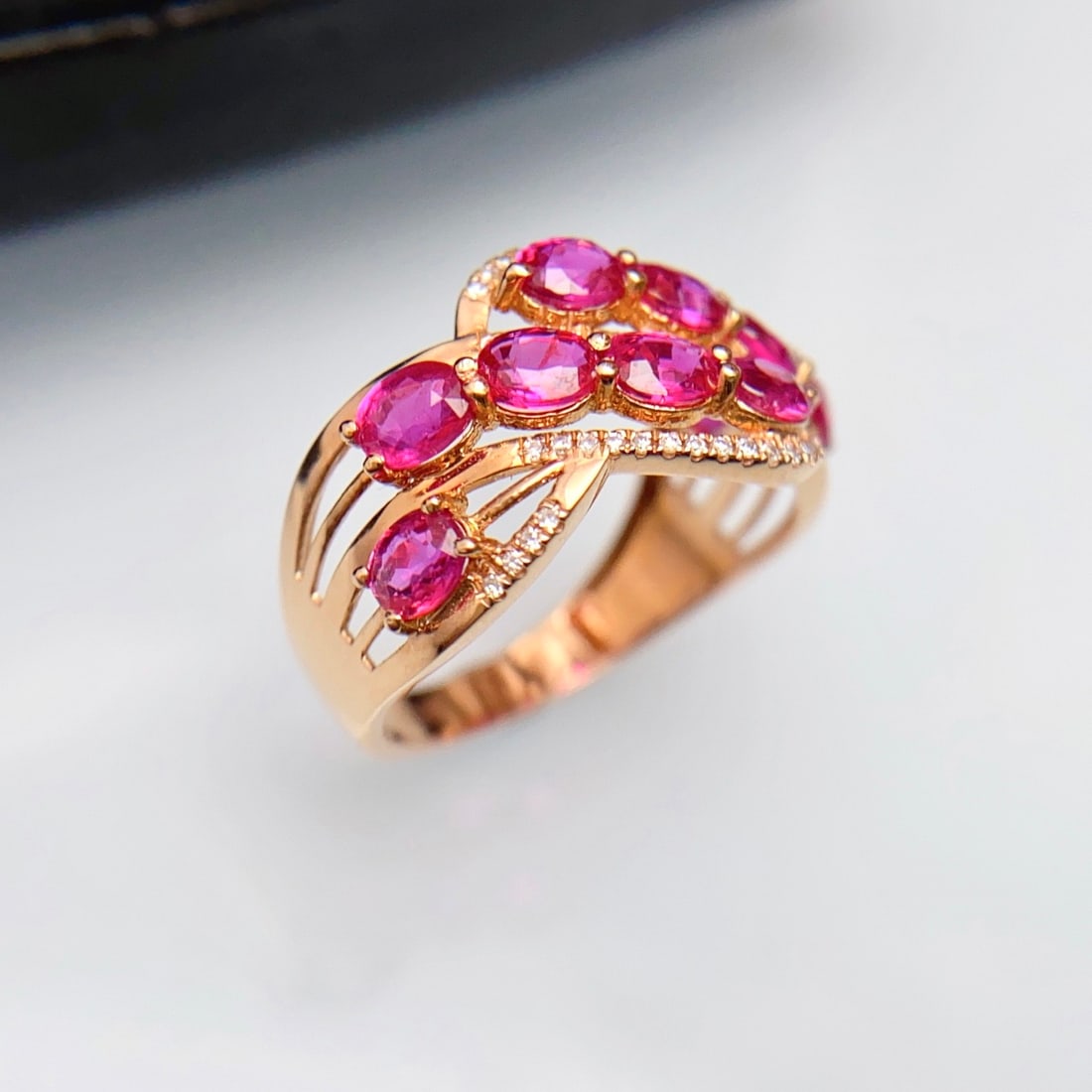 14k Gold 2.65 Ct Natural Ruby & Diamond Pendant( Without Chain ) - 3