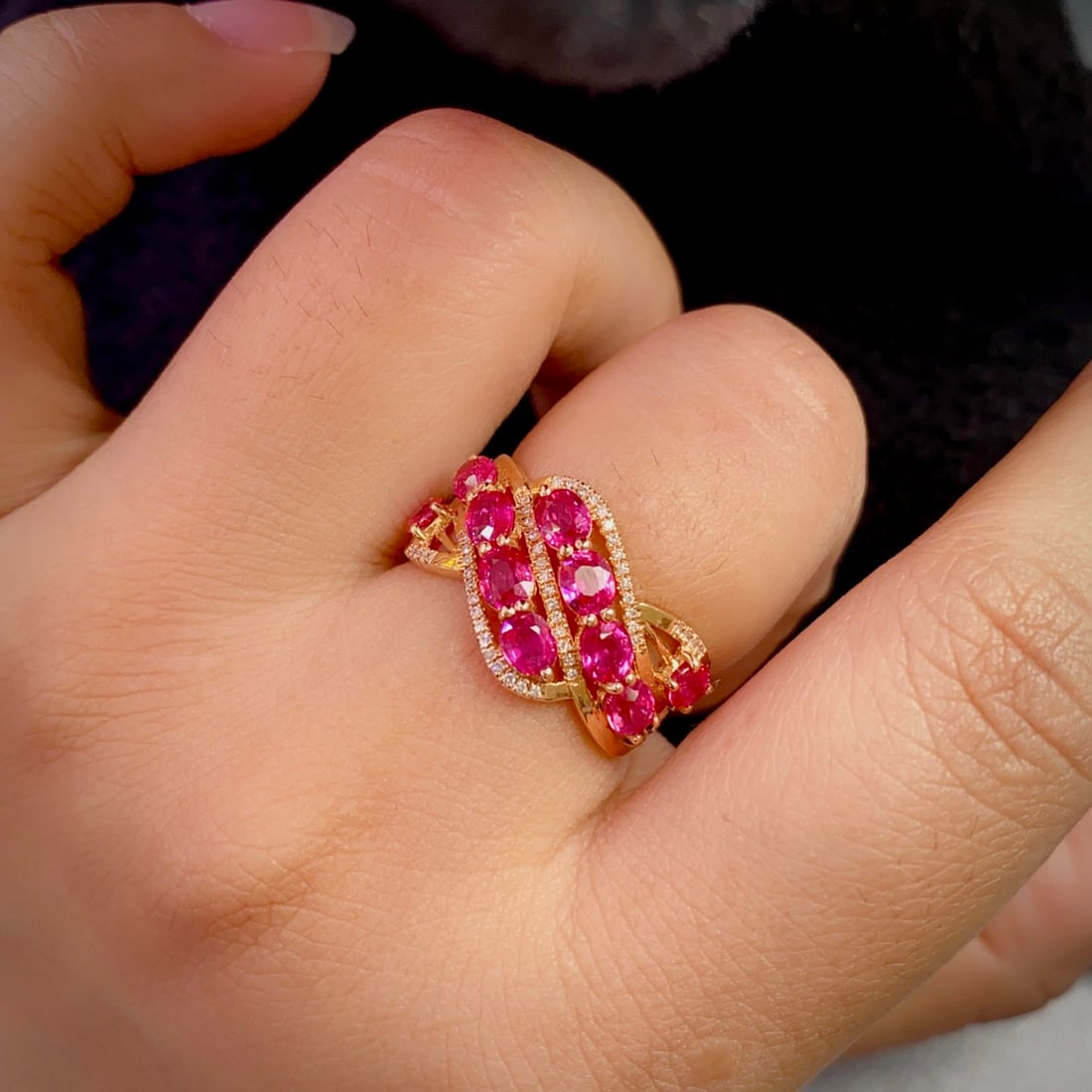 14k Gold 2.65 Ct Natural Ruby & Diamond Pendant( Without Chain ) - 5
