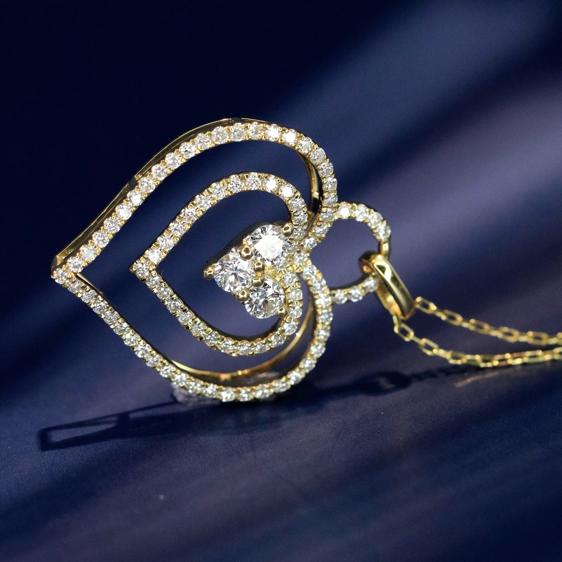 14k Gold 0.75 Ct Natural H Diamond Necklace - 3