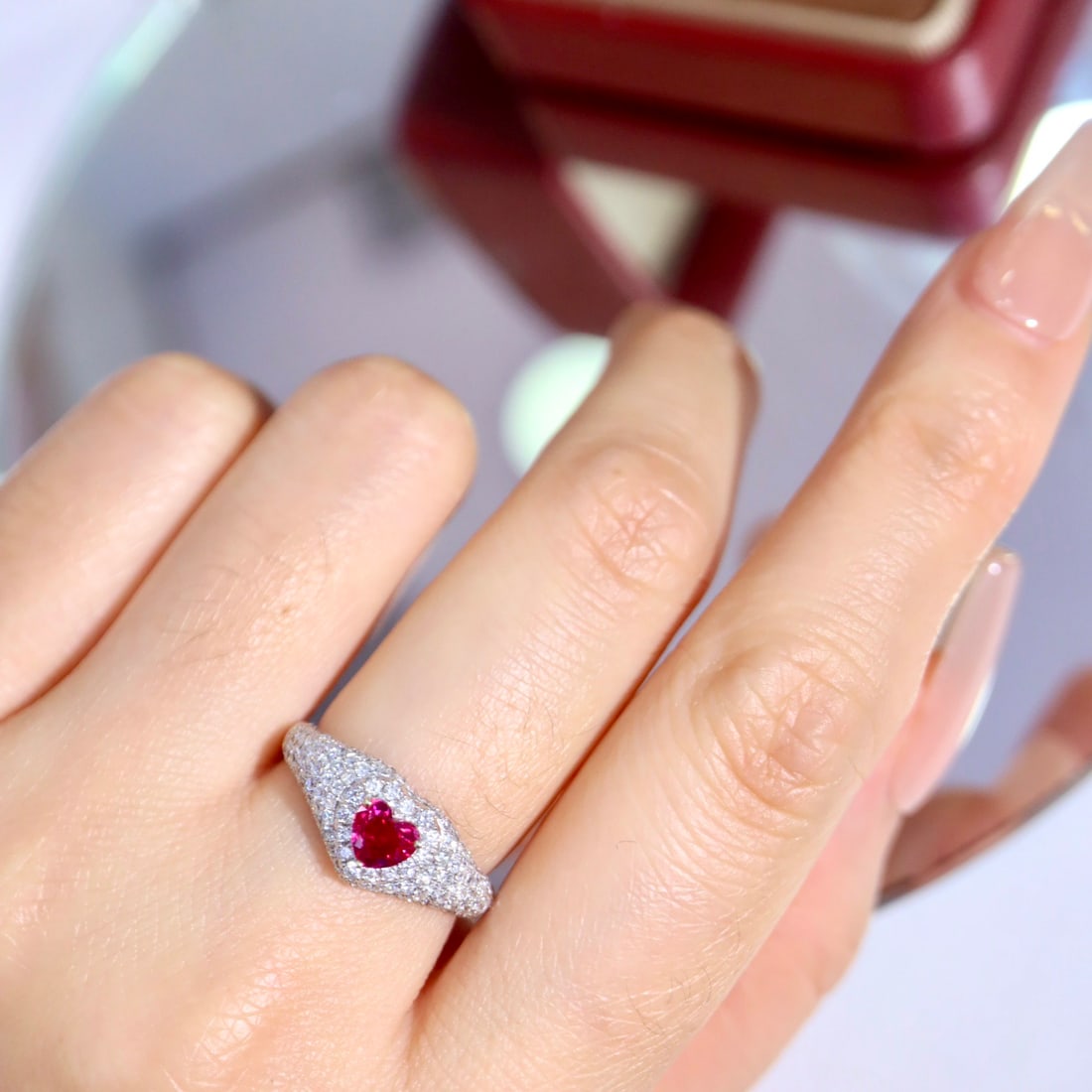 14k Gold 1.25 Ctw Natural Ruby & Diamond Ring - 4