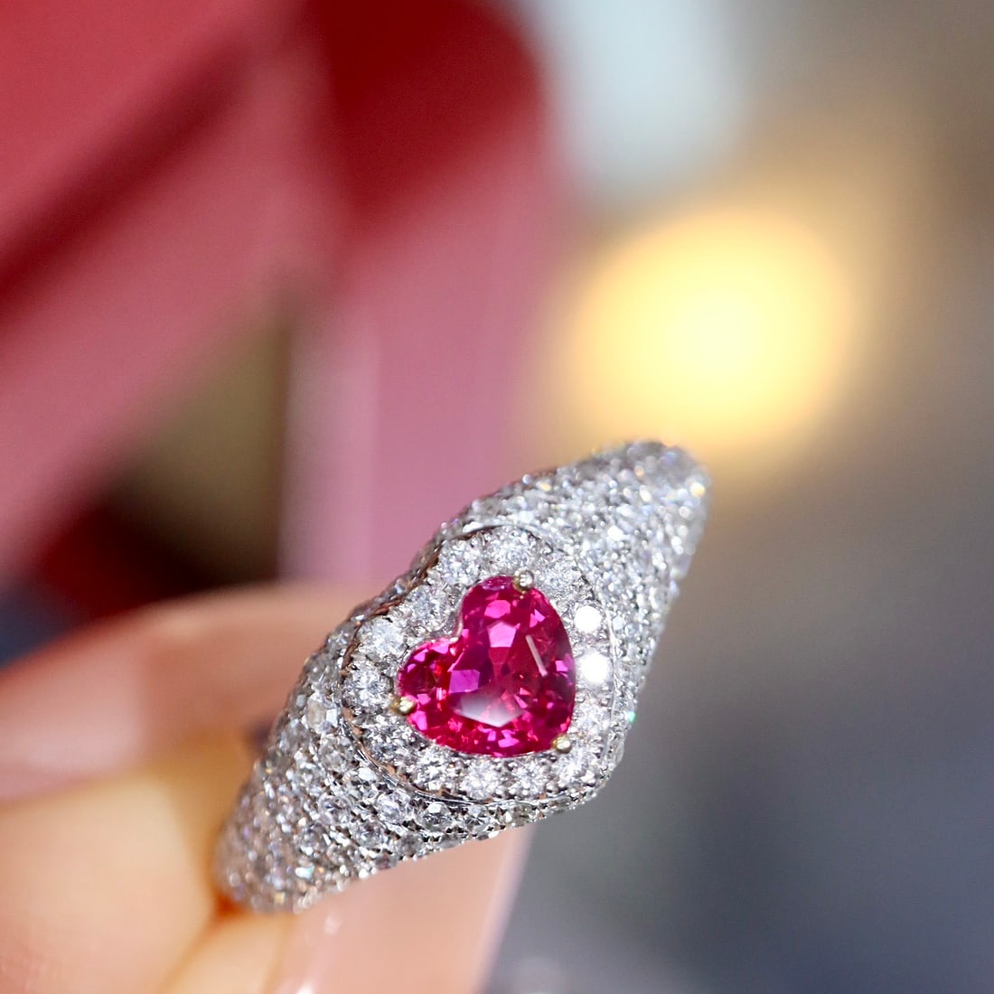14k Gold 1.25 Ctw Natural Ruby & Diamond Ring - 7