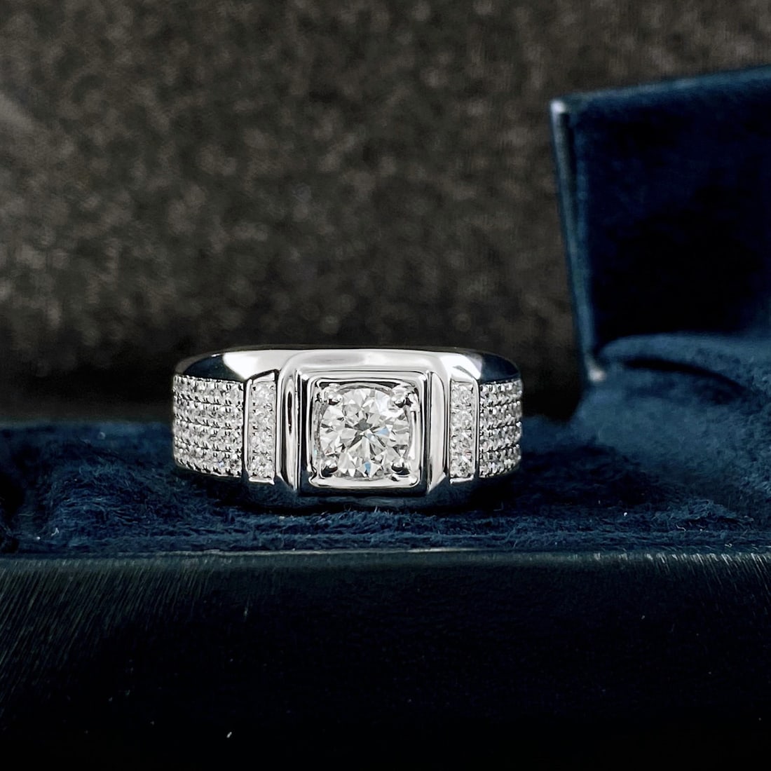 14k Gold 1.60 Ctw Natural H Diamond & Men¡¯s Ring - 2