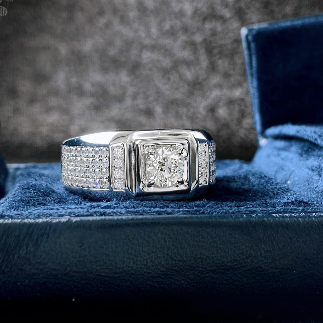 14k Gold 1.60 Ctw Natural H Diamond & Men¡¯s Ring - 3