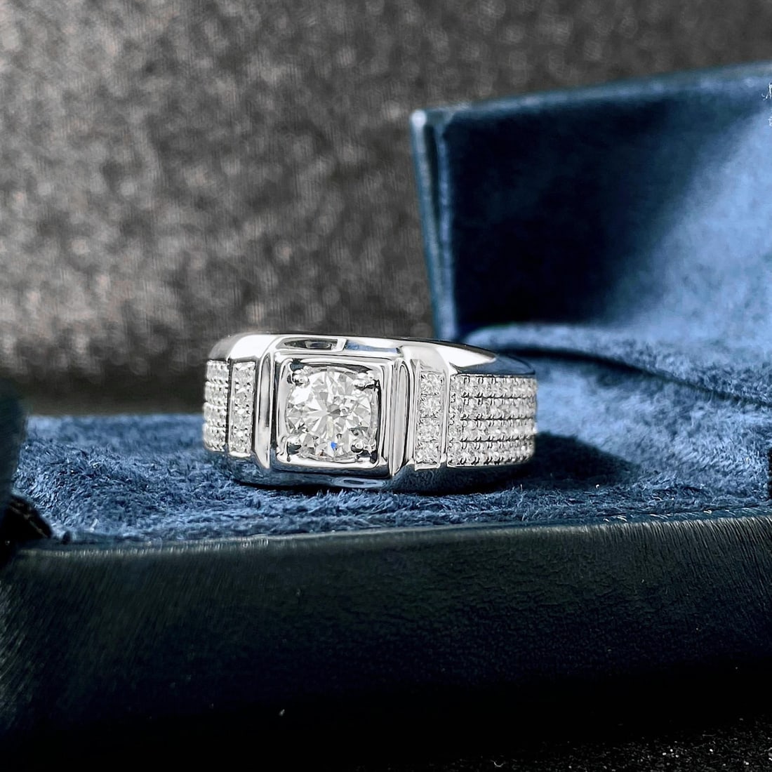 14k Gold 1.60 Ctw Natural H Diamond & Men¡¯s Ring - 4