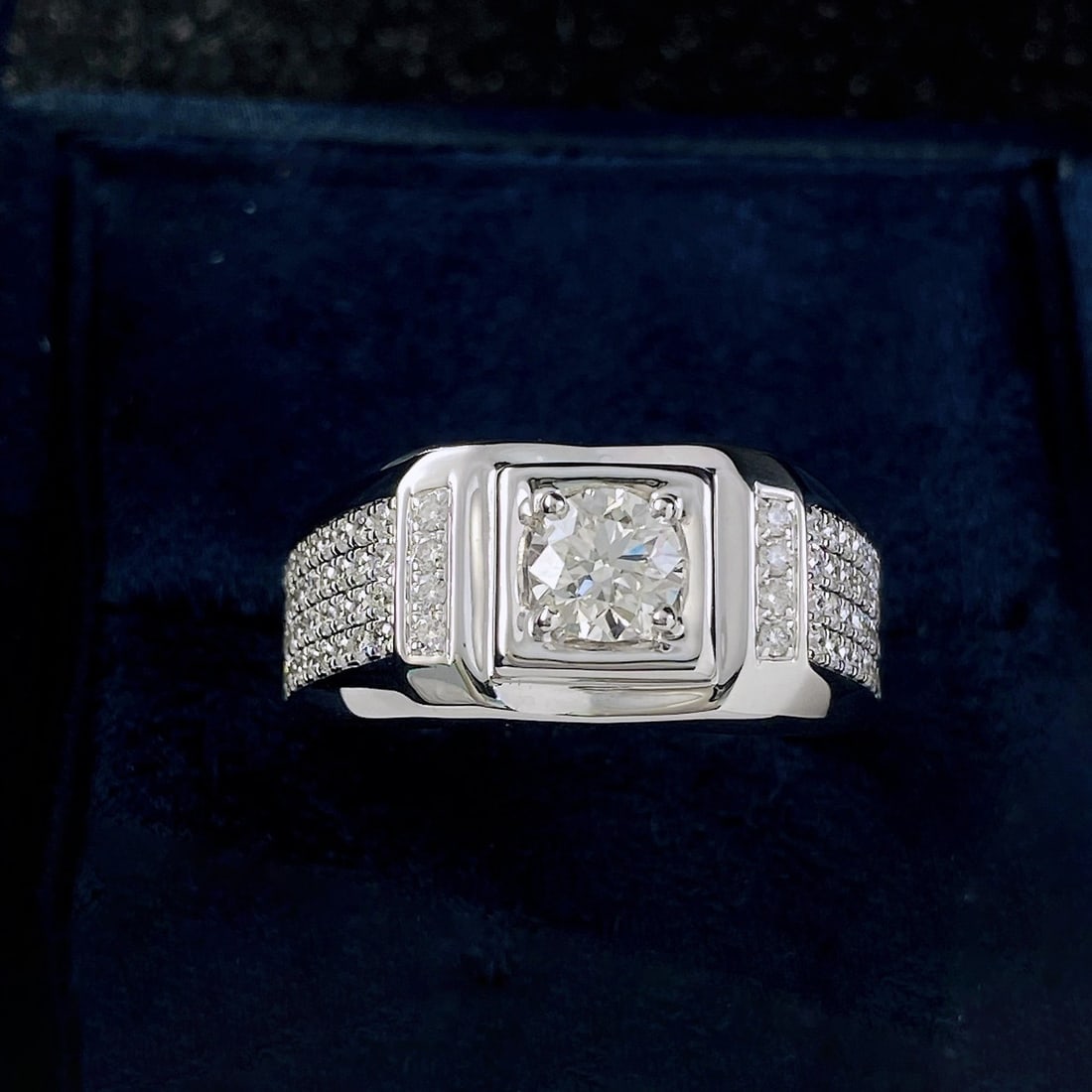 14k Gold 1.60 Ctw Natural H Diamond & Men¡¯s Ring - 8