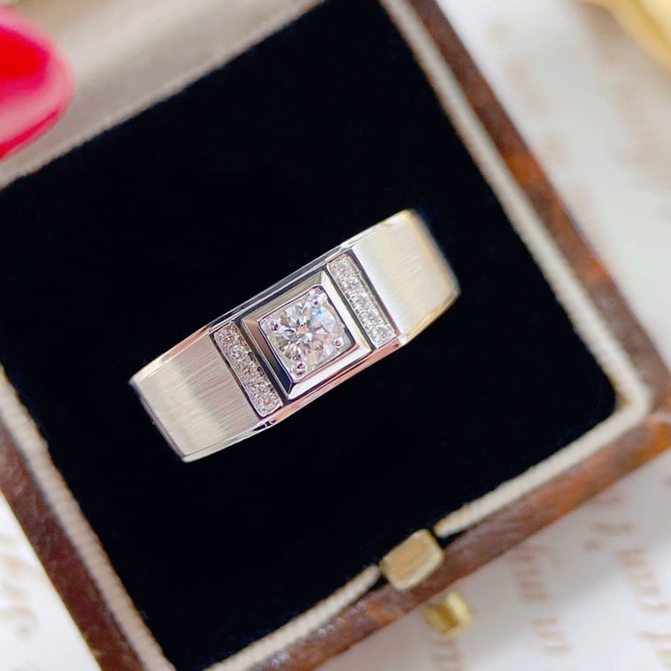 14k Gold 0.20 Ctw Natural H Diamond & Men¡¯s Ring - 3