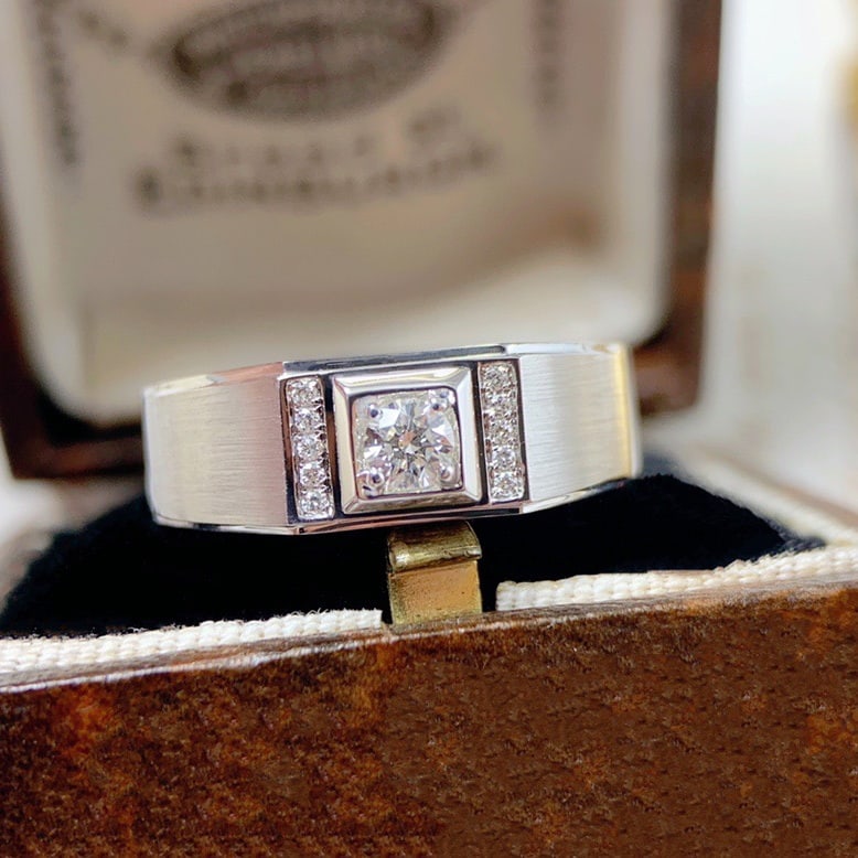 14k Gold 0.20 Ctw Natural H Diamond & Men¡¯s Ring - 4