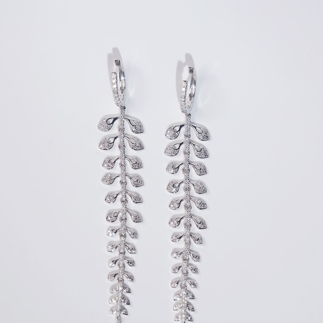14k Gold 0.70 Ct Natural H Diamond Earrings - 5